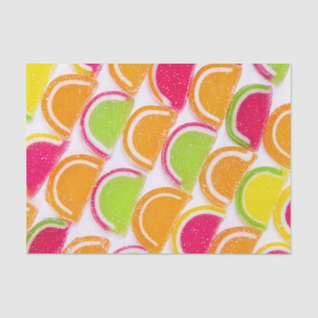 Colourful Different Jelly Candy Tissue Paper (Front)