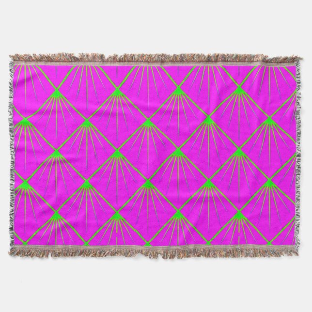 Colourful Digital 3D Design Throw Blanket – Perfec (Front)