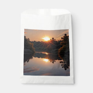 Colourful Digital 3D Design White Favour Bags – Pe