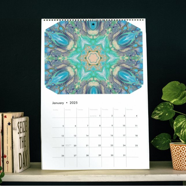 Colourful Digital Abstract Art Calendar Any Year (Creator Uploaded)