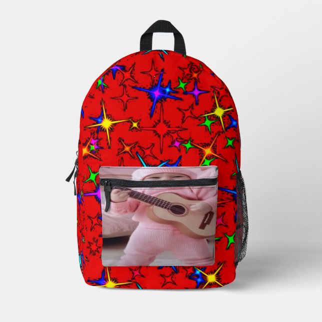 Colourful Digital Design Backpack – Perfect Size f (Front)