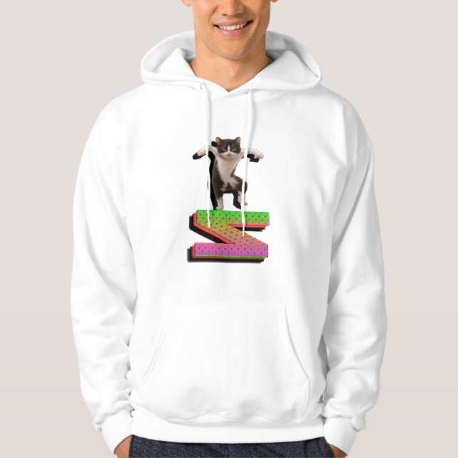  Colourful Digital Design Men's Basic Hooded Hoodie (Front)