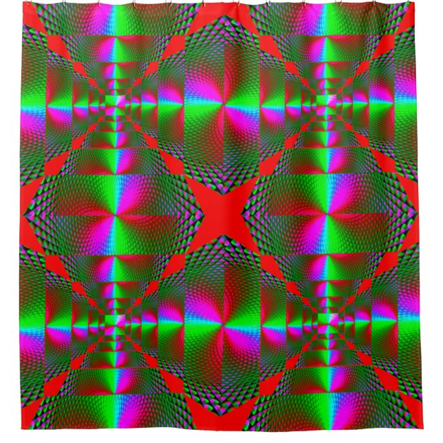 Colourful Digital Design Shower Curtain – Perfect  (Front)