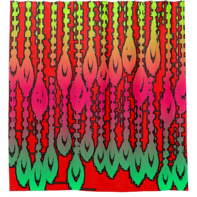 Colourful Digital Design Shower Curtain – Perfect  (Front)