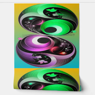 Colourful Digital Design Textured Vinyl Peel and S Wallpaper