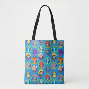 Colourful Dino Ranch Pattern Tote Bag