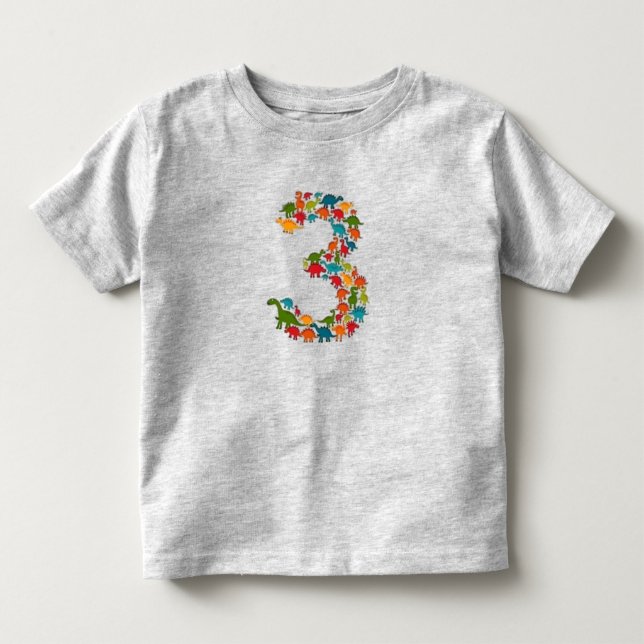 Colourful Dinosaur Baby Shirt (Front)