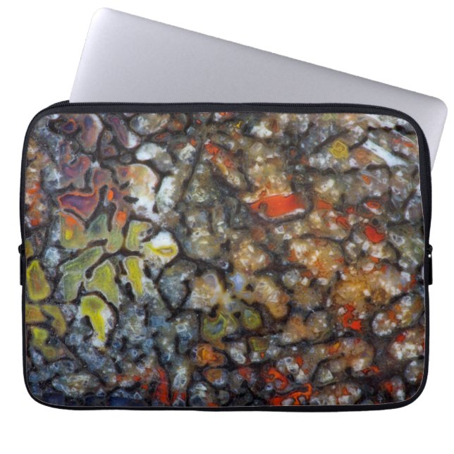 Colourful Dinosaur Bone Laptop Sleeve (Front)