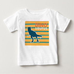 Colourful dinosaur cartoon, angry T-rex jurassic Baby T-Shirt