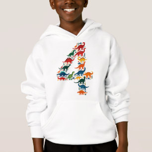 colourful dinosaur kid hoodie