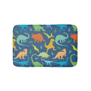 Colourful Dinosaurs Bath Mat