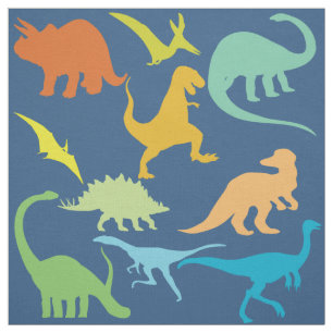 Colourful Dinosaurs Fabric