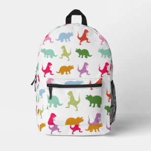 Colourful Dinosaurs  pattern Printed Backpack