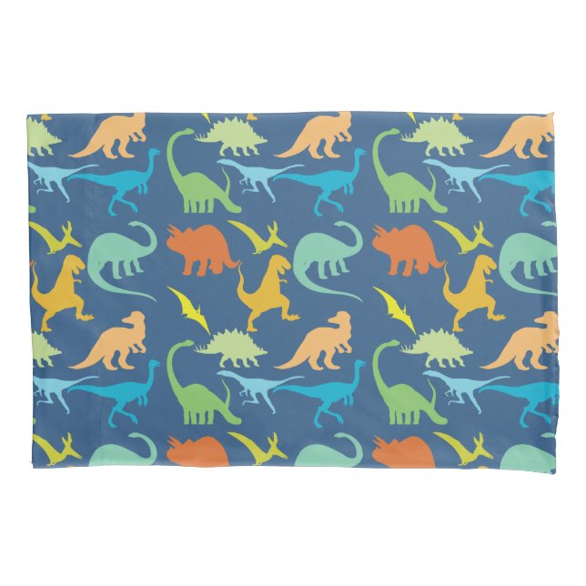 Colourful Dinosaurs Pillowcase (Front)