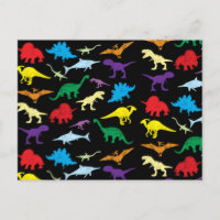 Colourful Dinosaurs Watercolor Kids Pattern