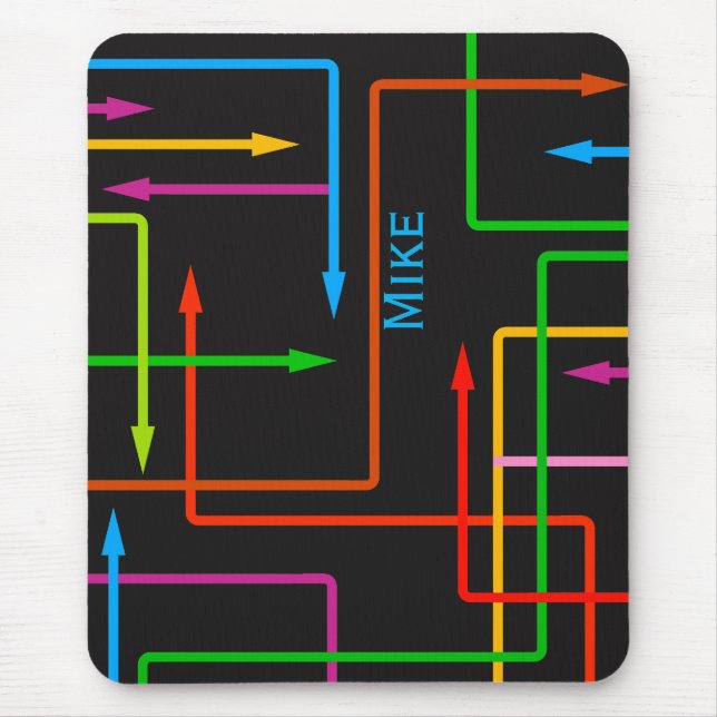 Colourful Directional Arrows Mouse Pad (Front)