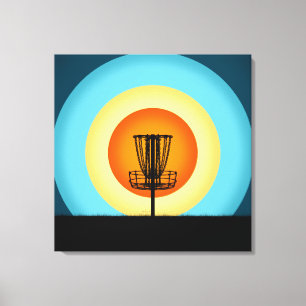 Colourful Disc Golf Basket Canvas Print