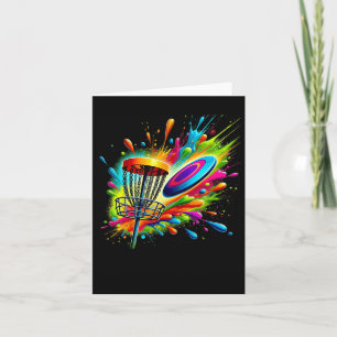 Colourful Disc Golf Crew Tie Dye Graphic Tee Men W Card