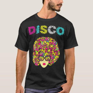 Colourful Disco Roller Vintage Retro 1970s woman T-Shirt