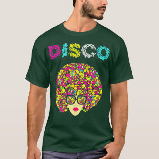 Colourful Disco Roller Vintage Retro 1970s woman T-Shirt