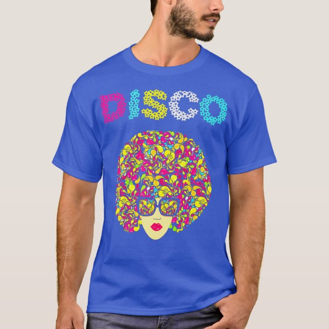 Colourful Disco shirt Roller Disco Vintage Retro (Front)
