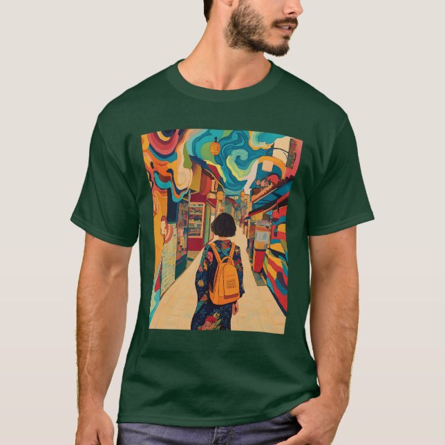 Colourful Discovery Dream: A Vibrant Adventure Tri T-Shirt (Front)