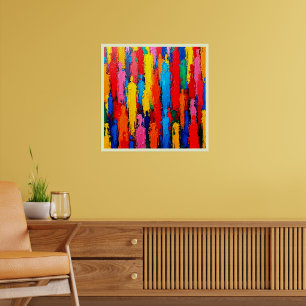 Colourful Diverse Human Connection Art Poster