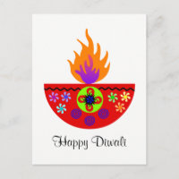 Colourful Diwali Lamp Diya