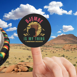 Colourful Djembe is my thing African Drum  Classic Round Sticker