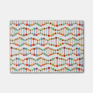 Colourful DNA structure pattern Post-it Notes