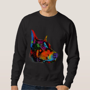 Colourful Doberman Dog Pet Puppy Pet Sweatshirt