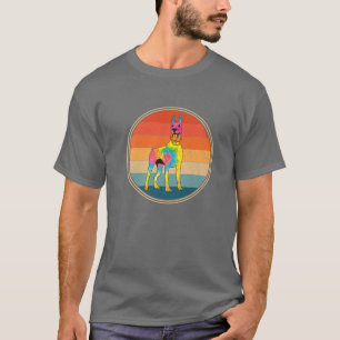 Colourful Doberman Pinscher Art Dogs Lover Retro V T-Shirt