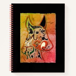 Colourful dog: A brave mind will conquer the world Notebook