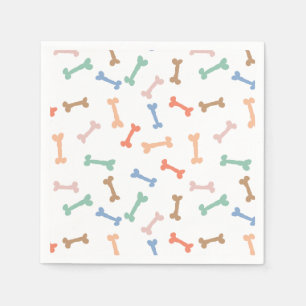 Colourful Dog Bone Party  Napkin