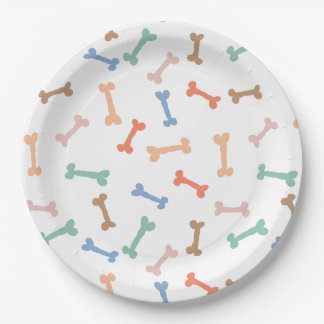Colourful Dog Bone Party  Paper Plate