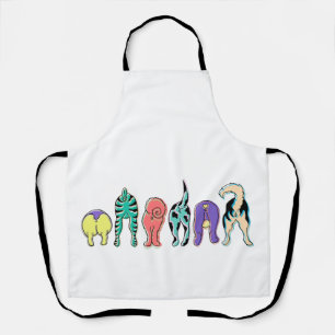 Colourful Dog Butts Apron