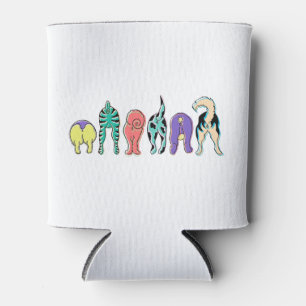 Colourful Dog Butts Can Cooler