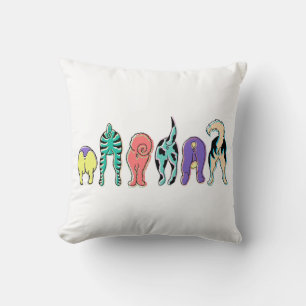 Colourful Dog Butts Cushion