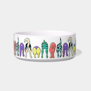 Colourful Dog Butts Pattern Bowl