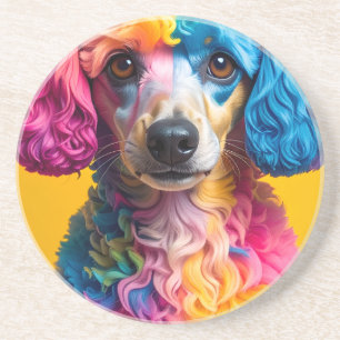 Colourful Dog Coaster