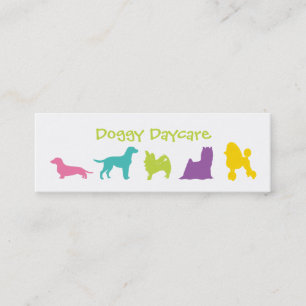 Colourful Dog Daycare or Spa Mini Business Card