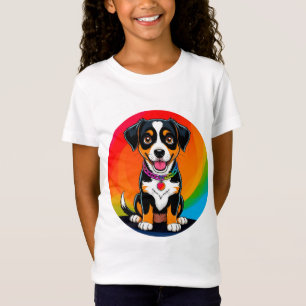 Colourful Dog Illustration T-Shirt