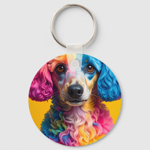 Colourful Dog Key Ring