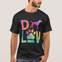 Colourful Dog Love Paw Watercolor Art