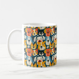 Colourful Dog Pattern Coffee Mug