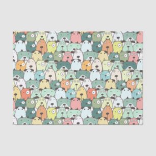 Colourful Dog Pattern Decoupage Paper