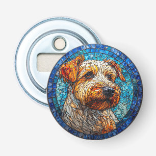 Colourful Dog Stained Glass Portrait Bottle Opener
