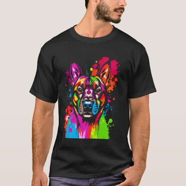 Colourful Dog T-Shirt (Front)