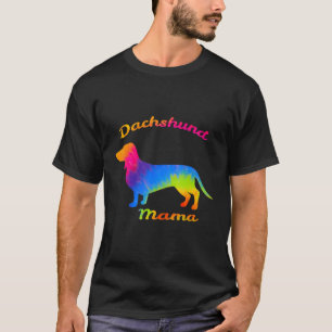 Colourful Dog Tie Dye Dachshund Rainbow Dog T-Shirt