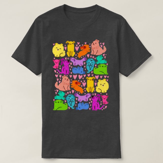 Colourful dogs T-Shirt (Design Front)